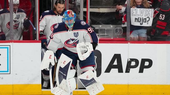 Blue Jackets G Elvis Merzlikins undergoes shoulder surgery (NHL). Photo by James Guillory-Imagn Images