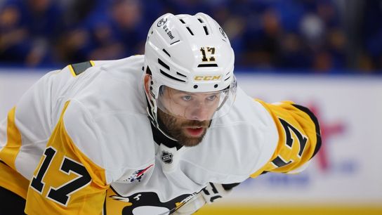 Pens F Bryan Rust (lower body) to be re-evaluated in 6 weeks (NHL). Photo by Timothy T. Ludwig