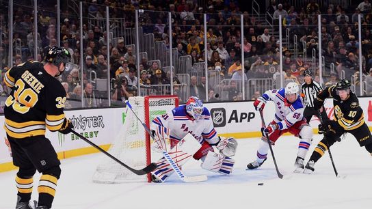 JJ Peterka, Bruins travel to face Connor Hellebuyck-less Jets (NHL). Photo by Bob DeChiara