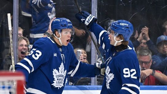Leafs fend off Islanders for coach Jim Hiller's first win (NHL). Photo by Dan Hamilton
