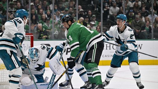 Stars cruise to shutout against Sharks for first win of season (NHL). Photo by Jerome Miron