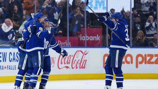 Auston Matthews, Gavin McKenna hit milestones in OT win over Predators (NHL). Photo by Nick Turchiaro