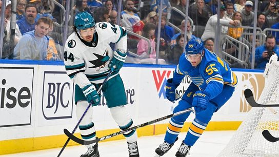 Sharks rally past Blues on Darnell Nurse's OT goal (NHL). Photo by Jeff Curry