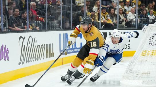 Rookie's shootout goal caps Golden Knights' rally against Maple Leafs (NHL). Photo by Candice Ward