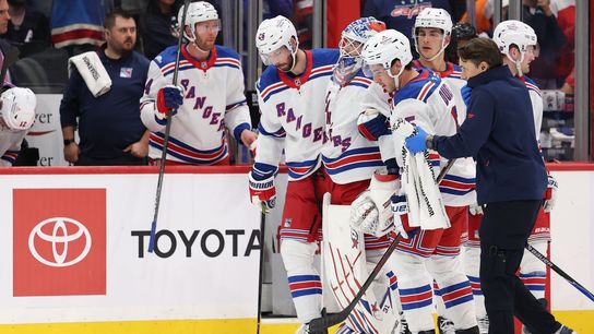 Rangers G Igor Shesterkin (lower body) won't return vs. Caps (NHL). Photo by Geoff Burke