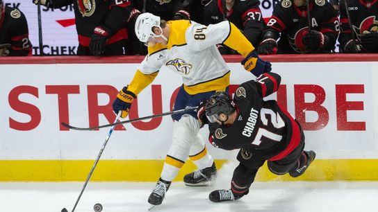 Predators aim to jolt slumbering offense vs. young Sharks (NHL). Photo by Marc DesRosiers
