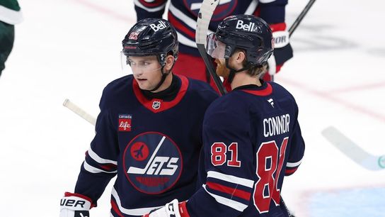 Jets' No. 1 line erupts for 7 points in win over Wild (NHL). Photo by James Carey Lauder