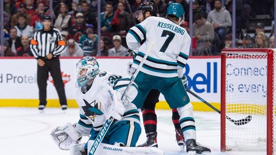 Yaroslav Askarov makes career-high 41 saves in Sharks’ win over Senators (NHL). Photo by Marc DesRosiers