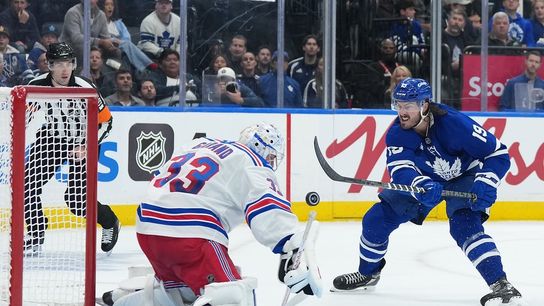 Leafs pull out victory over Rangers on Troy Stecher's last-minute goal (NHL). Photo by Nick Turchiaro