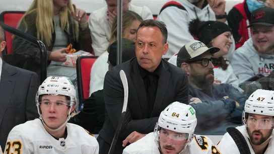 Bruins buzzing into Blues trip despite losing to Canes (NHL)